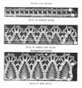 Narrow crochet edgings pattern, pineapple motif