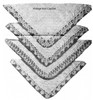Illustration of edgings on four handkerchiefs