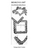 Four Flower Edgings Pattern for handkerchiefs Design E-1107