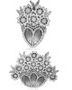 Illustration of flower motif chair Doily