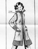 Crochet Coat Pattern, Flip Collar, Alice Brooks 7281