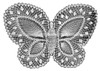 Illustration of lacy crochet butterfly