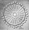 Crochet Cobweb Doily, Flower Border