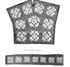 Illustration of crochet granny square jacket Design 850