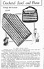 Newspaper Advertisement for Anne Cabot 5339, crocheted purse and scarf