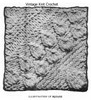 Flower Leaf knitted bedspread pattern squares, Design 7197
