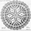 Crochet Centerpiece Doily Pattern, Cross and Crown No 5398