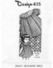Girls Crochet Party Dress Pattern, Mail Order Design 835