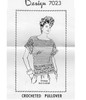 Short Sleeve Crochet Top Pattern, Mail Order Design 7023