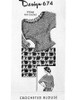 Crochet Dolman Sleeve Blouse Pattern Design 674