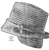 Man's Crochet Fedora Hat Pattern Illustration for Design 7504