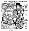 Vintage Filet Crochet Chair Doily Pattern Design 6916, Flower Urn