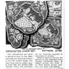 Laura Wheeler 2763 Filet Crochet Chair Set Pillow Pattern Newspaper Advertisement
