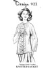Knitted Jacket Pattern with Leaf Front Panels, Design 922