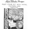 Filet Crochet Monogram Chair Doily pattern, Laura wheeler 1399