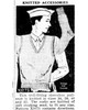 Men's WWII Knitted Sleeveless Pullover Design 1075 Newspaper Advertisement