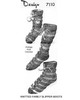 Knitted Striped Slipper Boots Pattern Lace Up Mail Order Design 7110