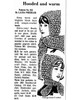 Mail Order Design 955 Newspaper Advertisement, Crocheted Hoods