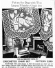 Filet Crochet Chair Set Pattern Design 2260 Newspaper Advertisement