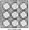 Joined Flower Motifs Filet Crochet Pattern Illustration, Mail Order Design 7058