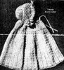 Vintage crochet baby cape pattern, hooded mail order no 1407 Peggy Roberts