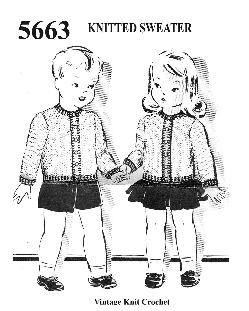 Girls Boys knitted sweaters pattern