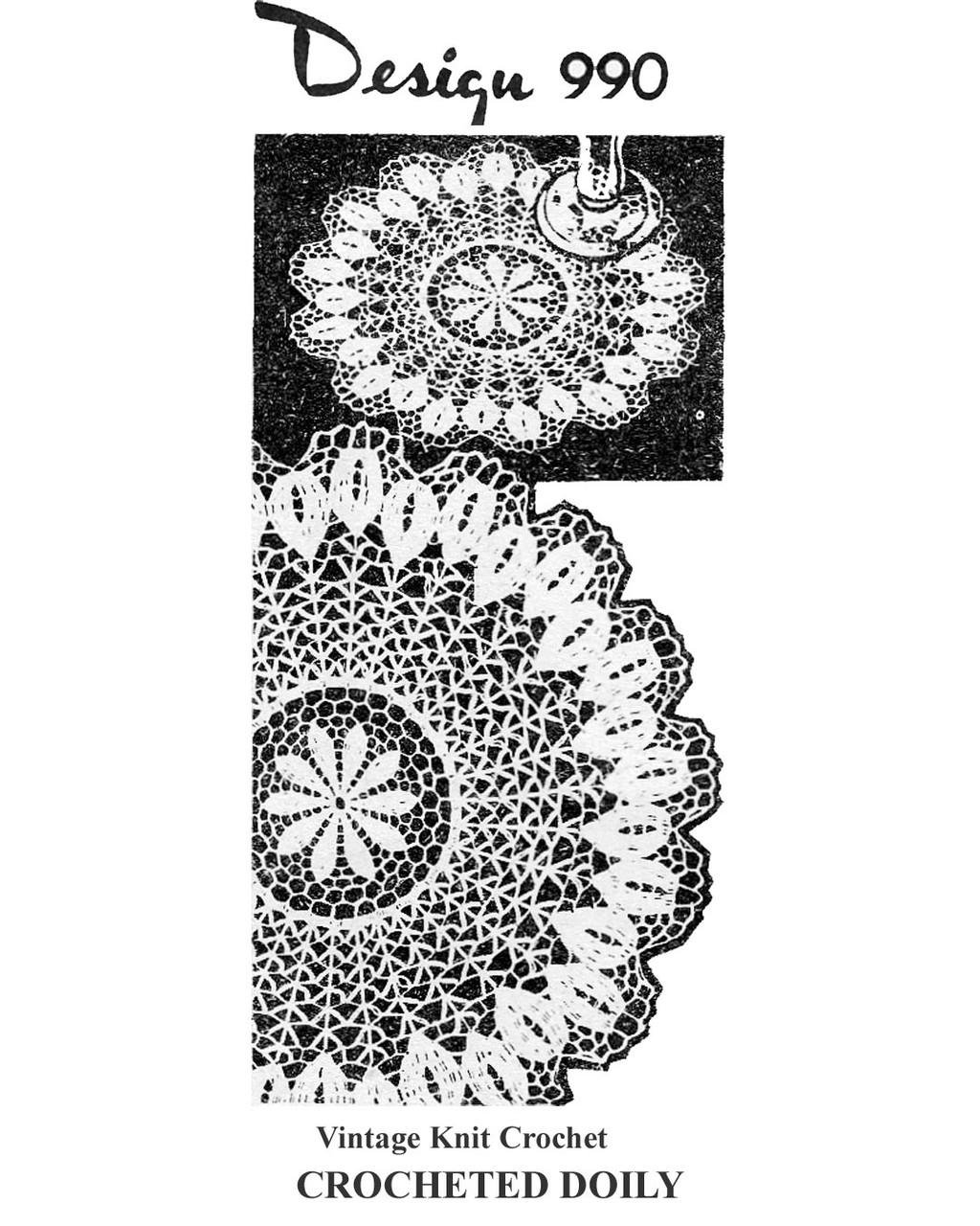 Peacock Feathers Doily Large Small Design 990