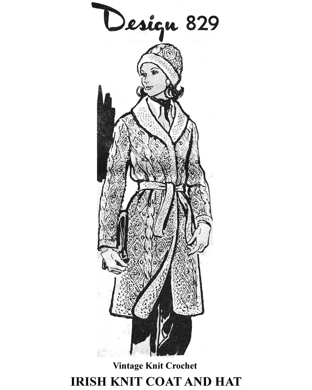Irish Knit Coat with Hat pattern.