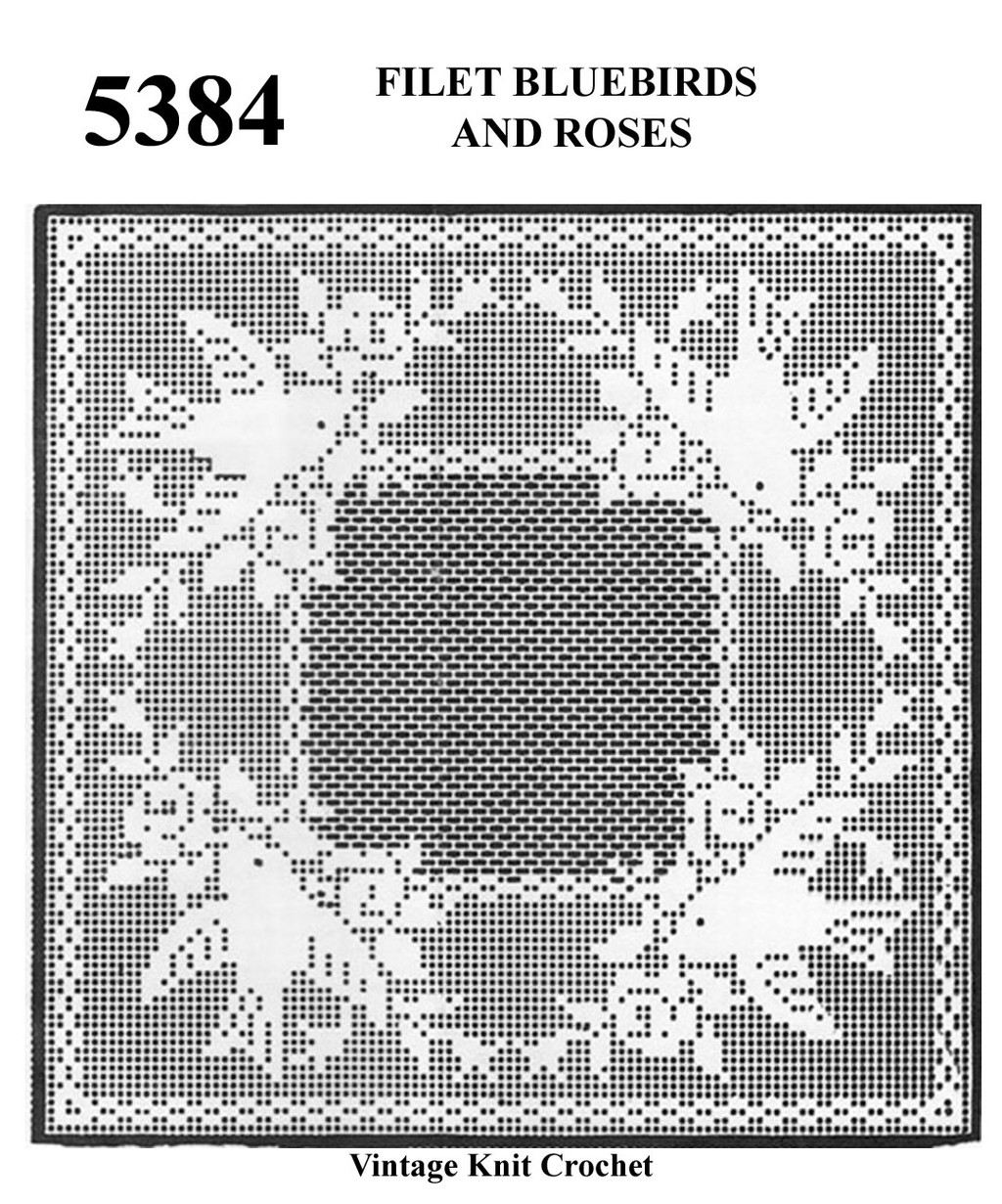 Filet Crochet Square Pattern, Anne Cabot 5483