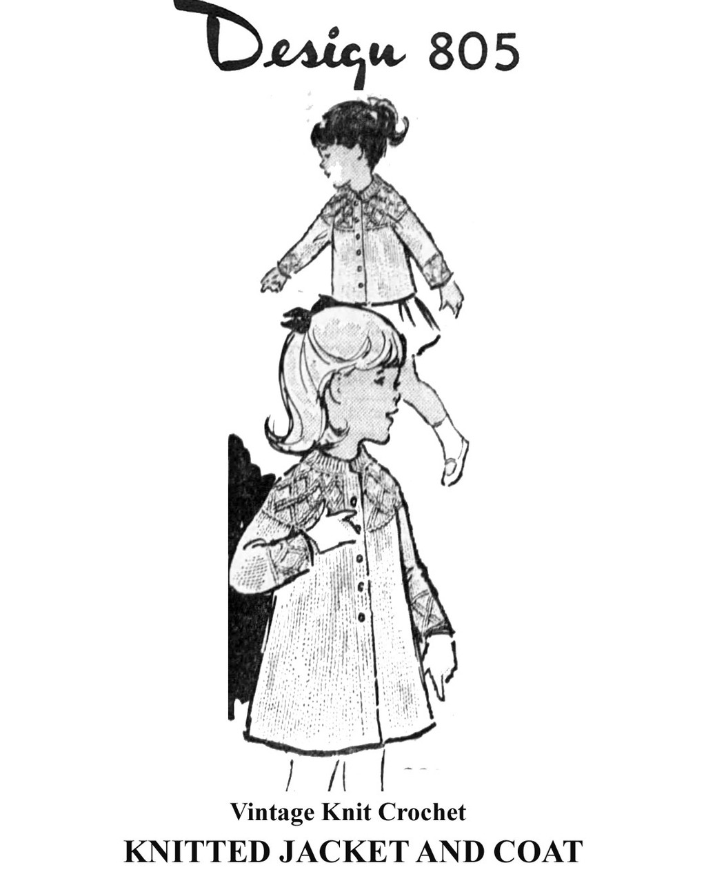 Girls Knitted coat and jacket pattern