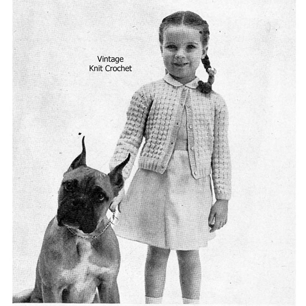 Girls Knitted Shell Cardigan Pattern