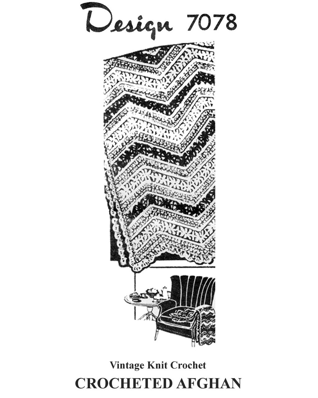 Daisy Stripe Crochet Afghan Blanket Pillow Pattern, Design 707