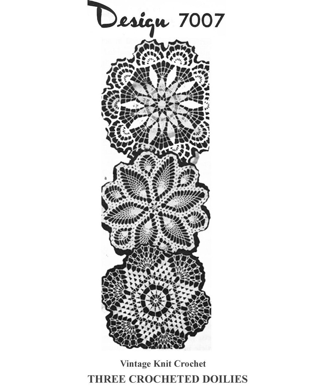 Small Round Doilies Crochet Pattern Design 7007