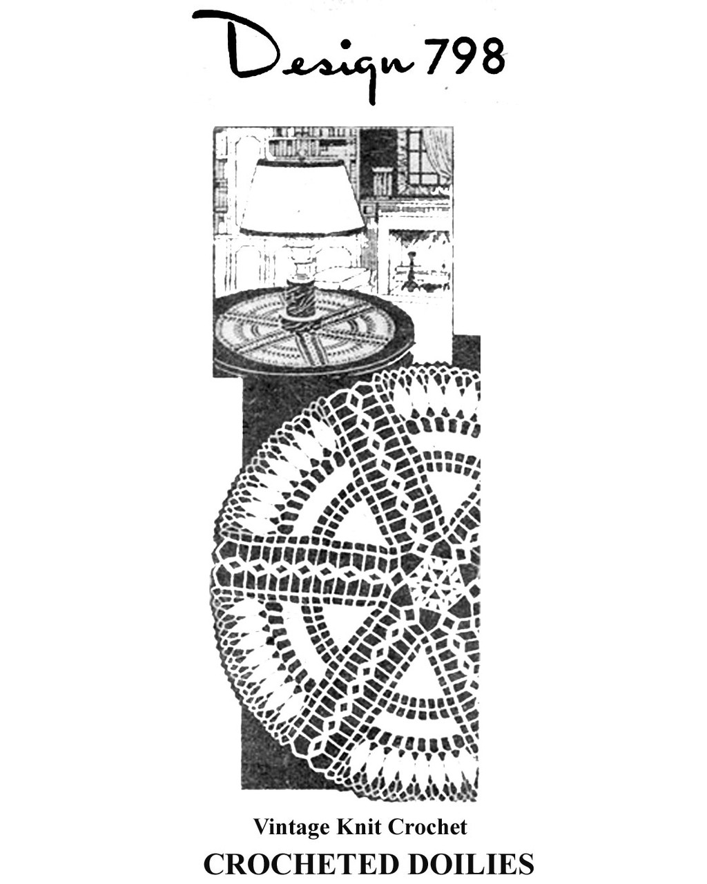 Crochet Wheel Doilies in petal stitch Design 798