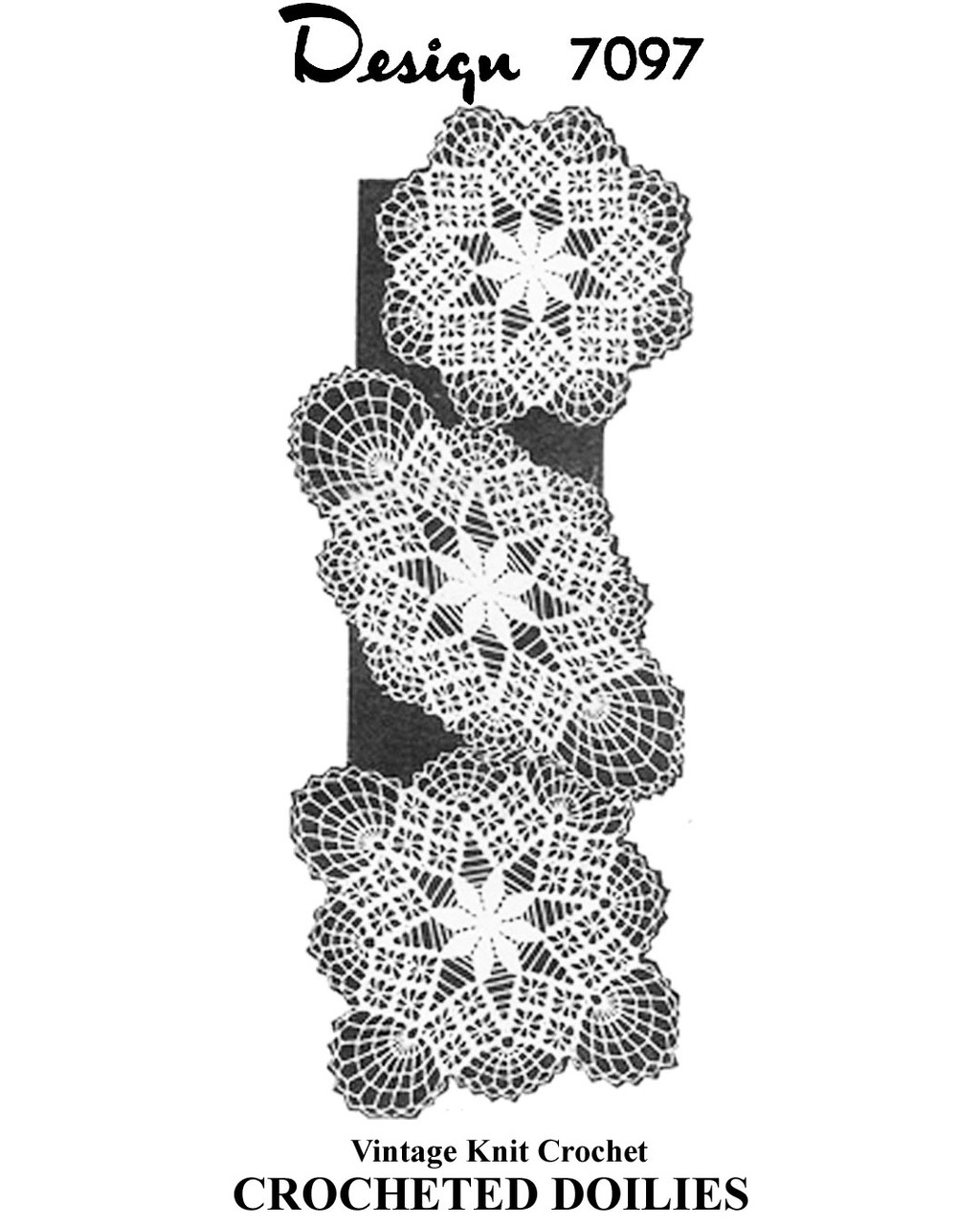 Three Small Spiderweb Doilies Pattern, Design 7097