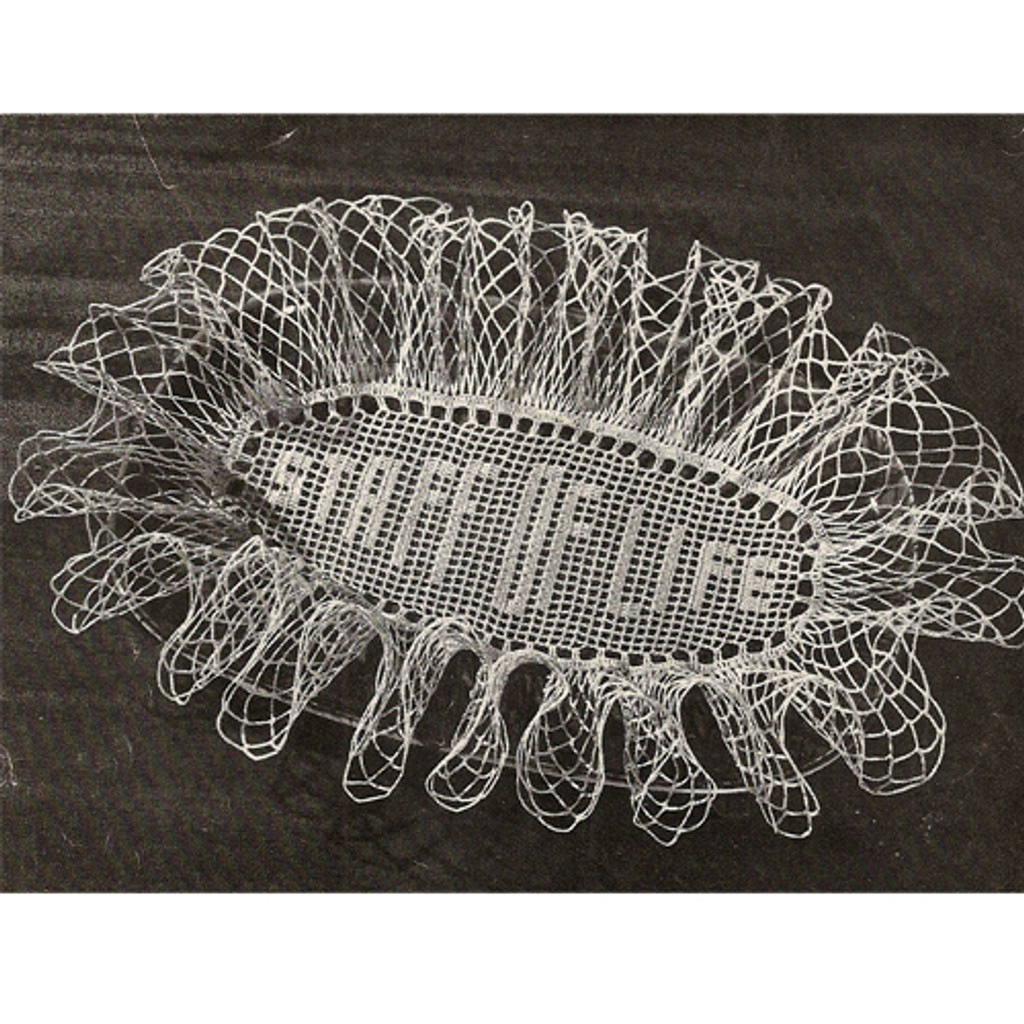 Vintage Crochet Bread Basket Doily Pattern 