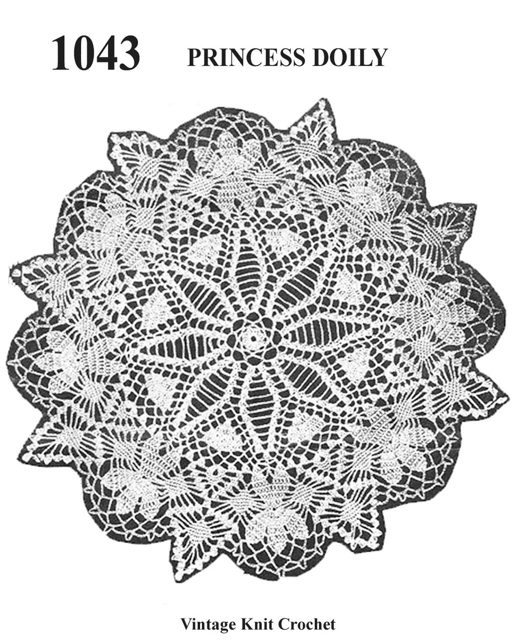 Crochet Centerpiece Doily in Violets Motif