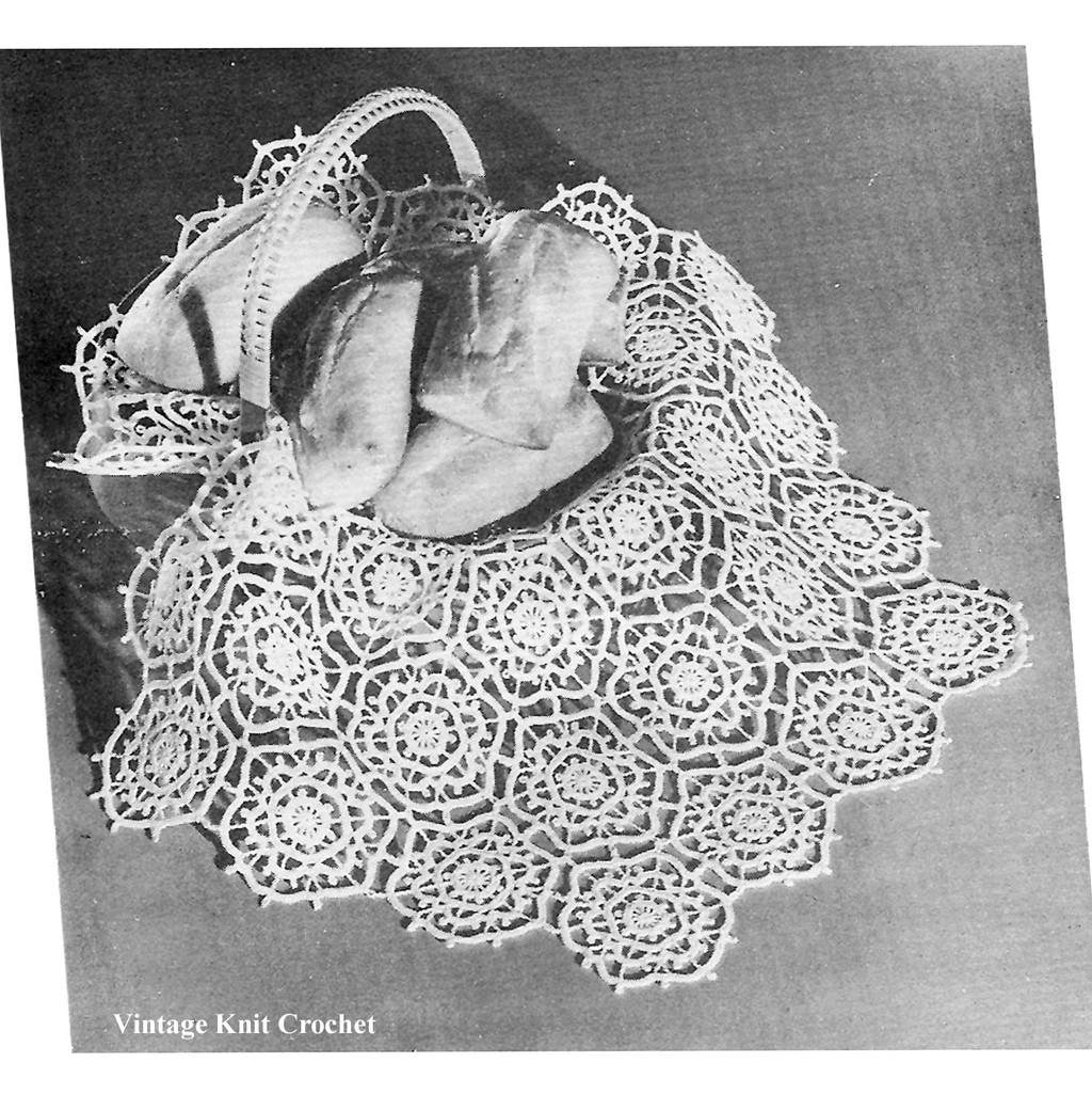 Crochet Winter Sky Motif Pattern, Hexagon Medallion for Doily, Runner, Cloth