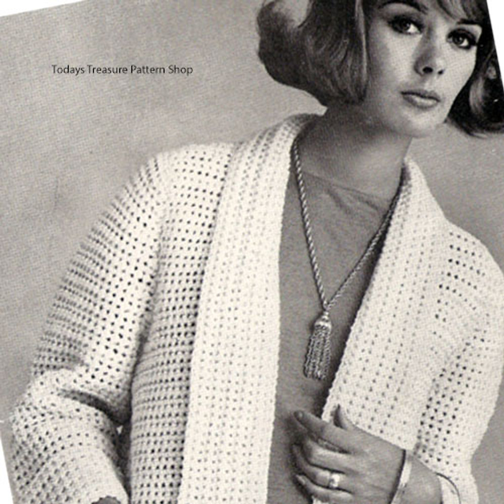 Crochet Cardigan Pattern with Shawl Cardigan