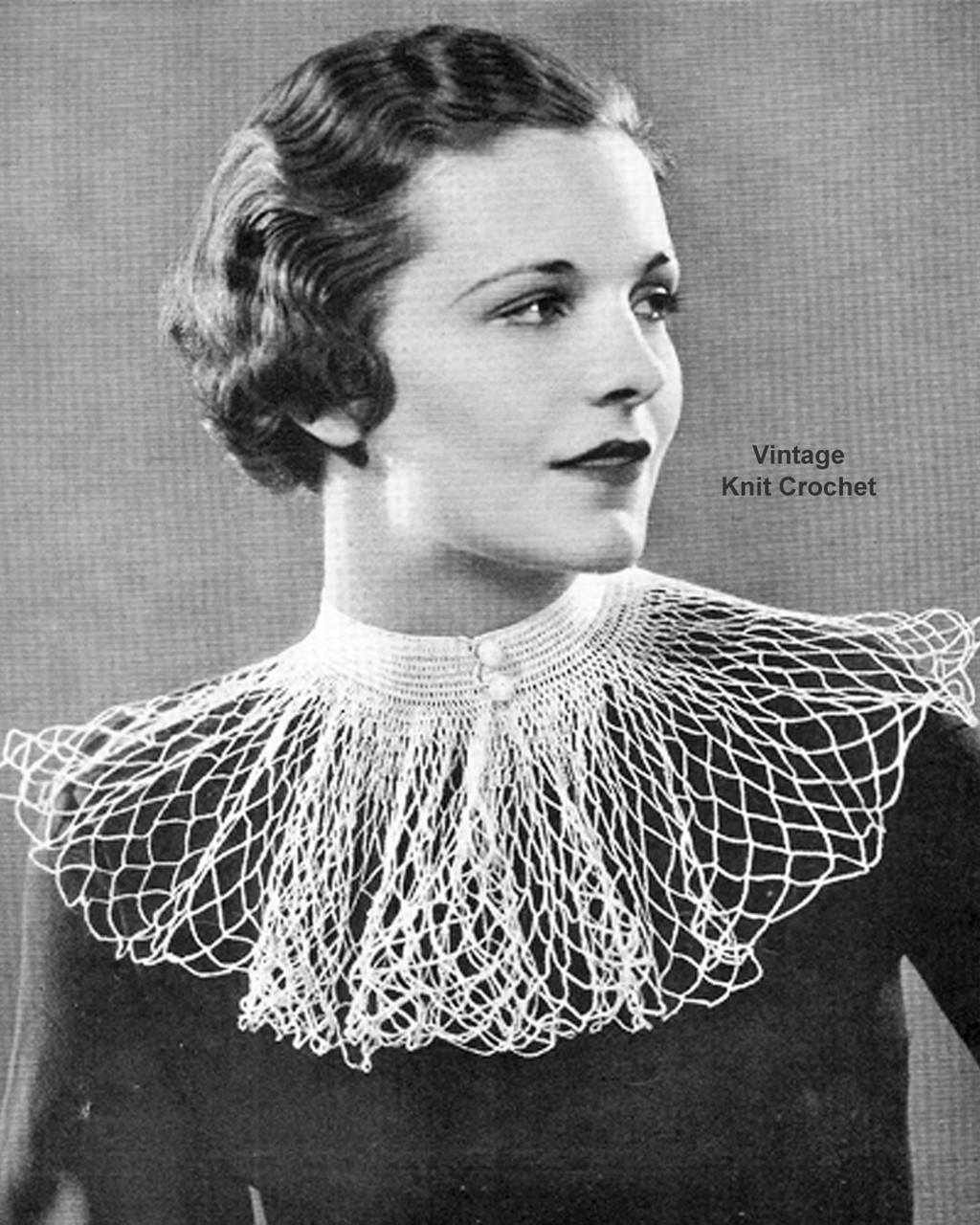 Crochet Ruffled Net Collar Pattern