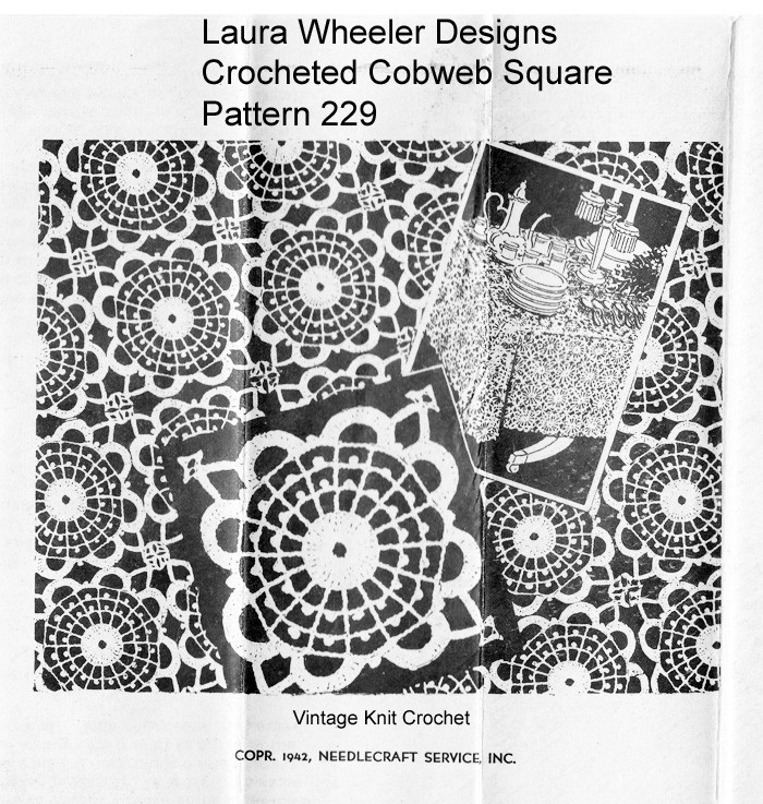 Crochet Cobweb Tablecloth Pattern, Mail Order 229