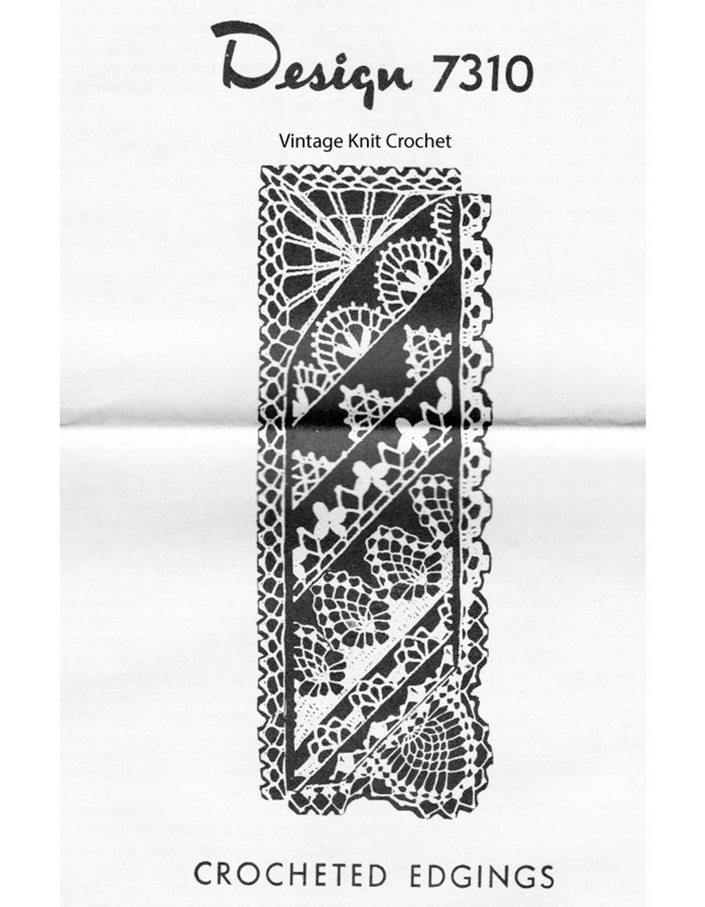 Crocheted Pineapple Edgings Pattern Design 7310