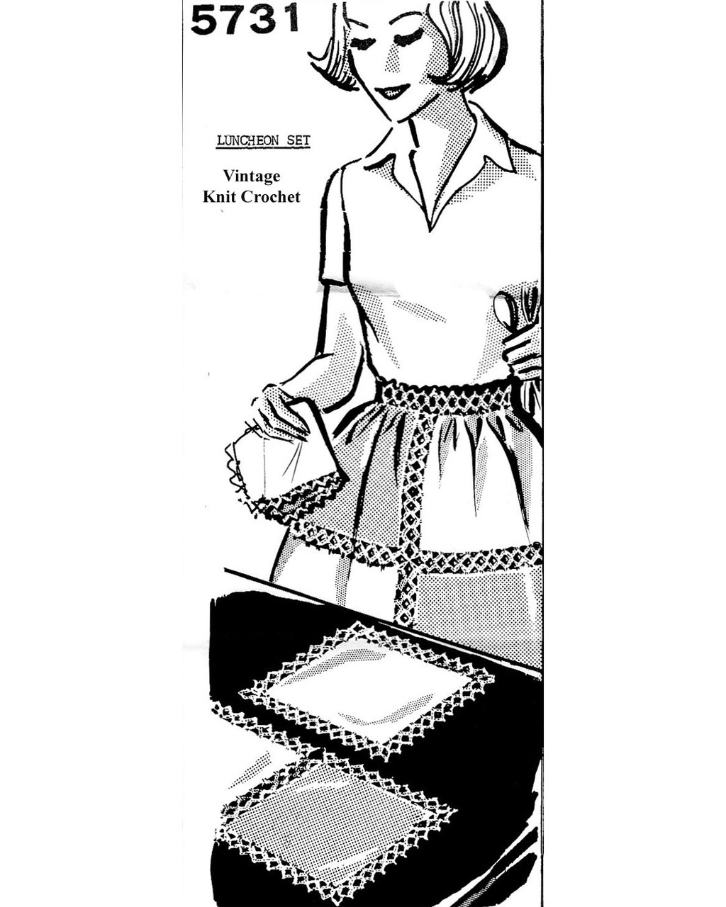 Vintage Crochet Edging Pattern No 5731
