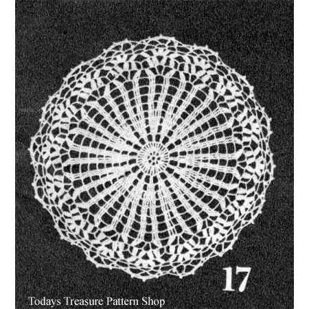 Vintage Crochet Sunflower Doily Pattern from Coats Clarks