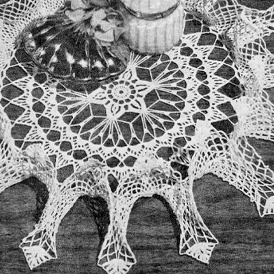 Pointed Ruffle Crochet Doily Pattern