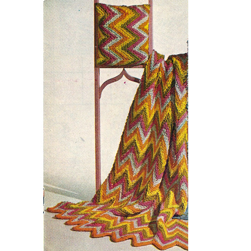 Knitted Ripple Afghan PDF Pattern