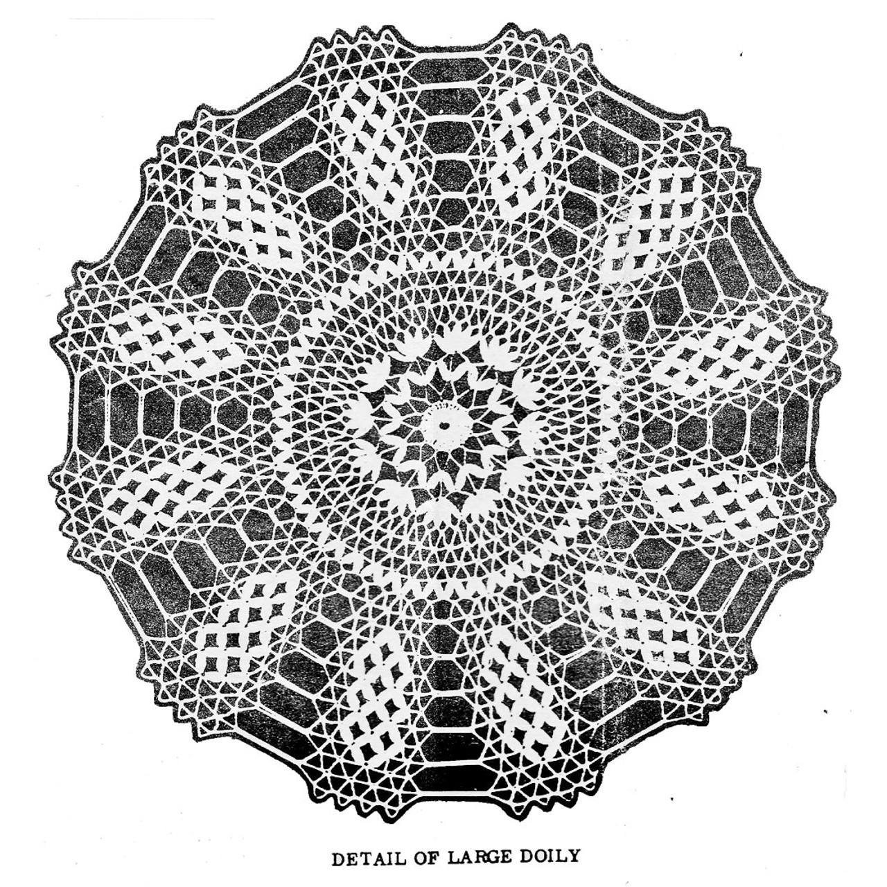 Crochet Petal Doily Pattern, Laura Wheeler Mail Order Design 937