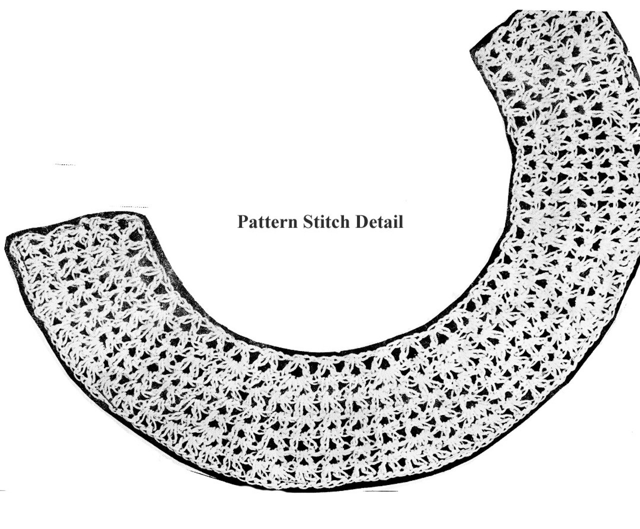 Pattern Stitch Illustration for Crochet Capelet