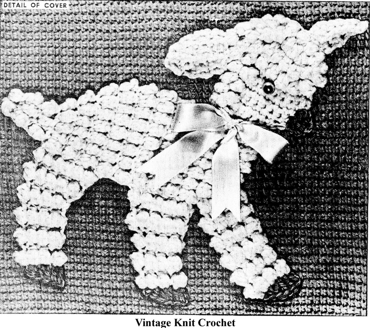 Crochet Lamb is sewn to baby blanket