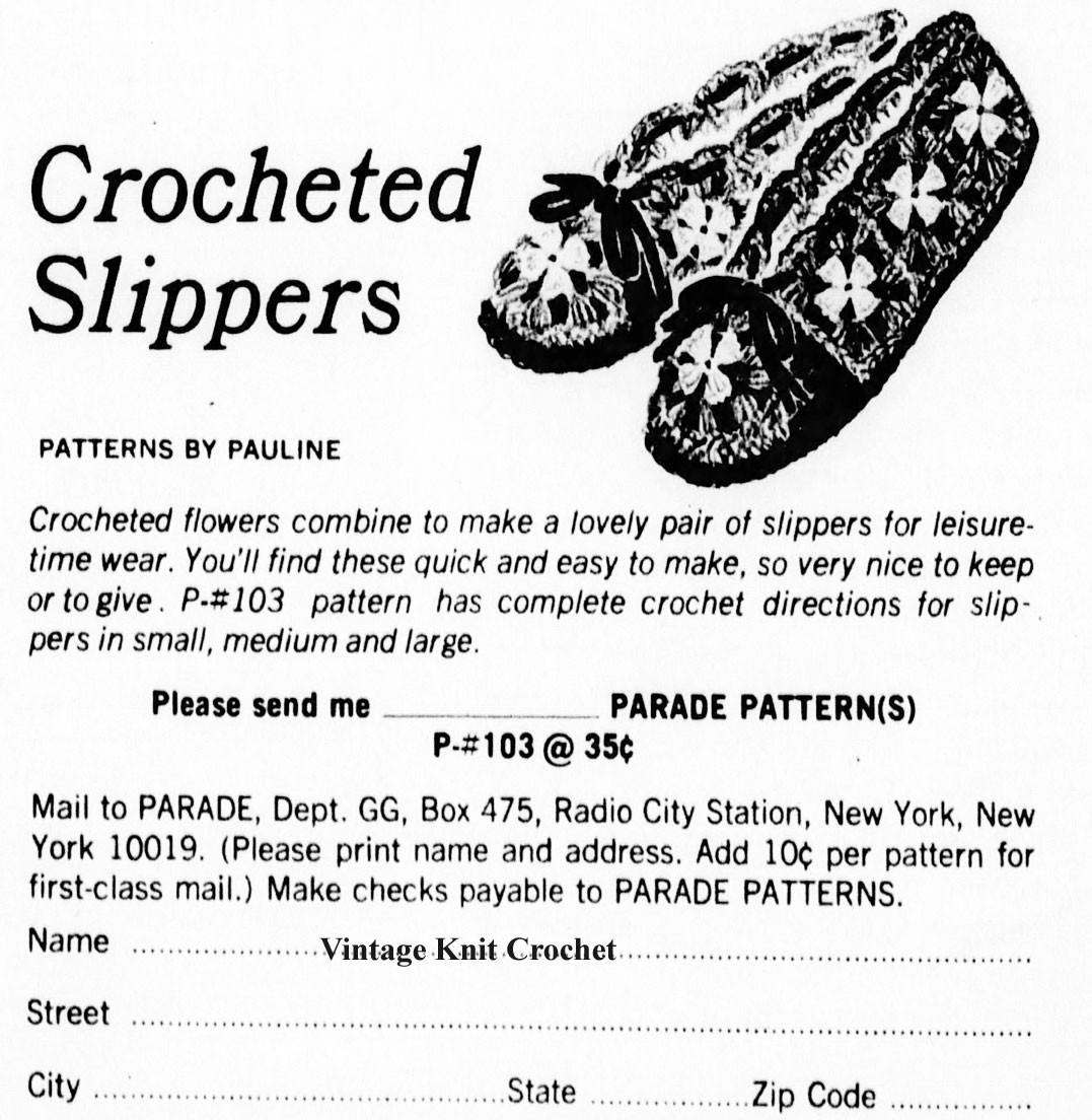Crochet Slippers, Thong Sandals Pattern No P-103